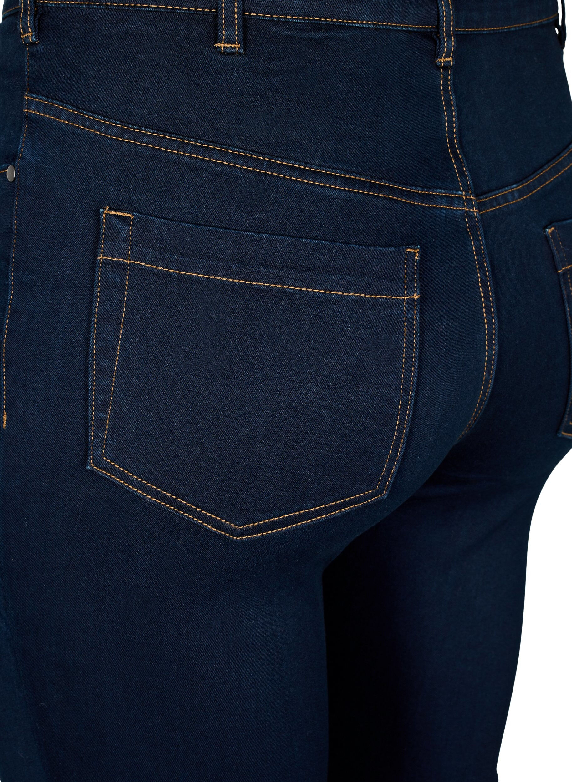 Zizzifashion Super slim Amy jeans with high waist, Unwashed, Packshot image number 3