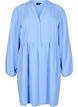 FLASH - Short dress with pleats and long sleeves, Light Blue, Packshot image number 0