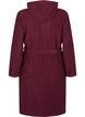 Morning robe with zipper and hood, Dark Bordeaux, Packshot image number 1