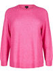Knitted top with wool and slits, Raspberry Rose Mel., Packshot image number 0