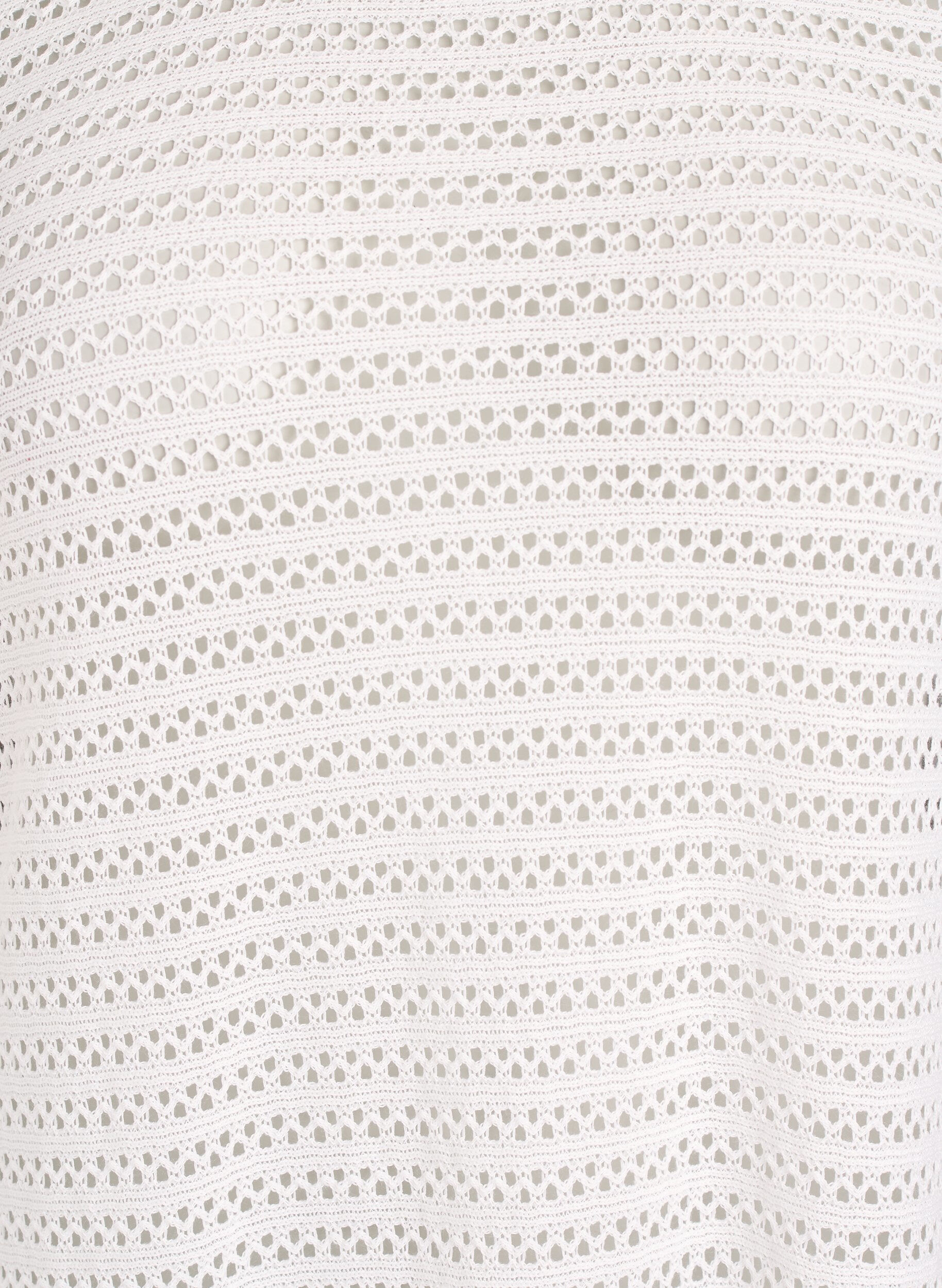 Zizzifashion Beach dress with eyelet embroidery and long sleeves, Beige, Packshot image number 2