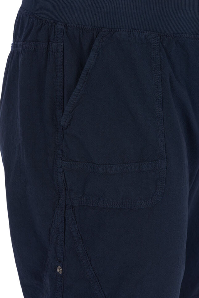 Loose cotton shorts with pockets, Blue, Packshot image number 2