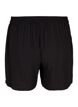 Loose shorts in viscose, Black, Packshot image number 1