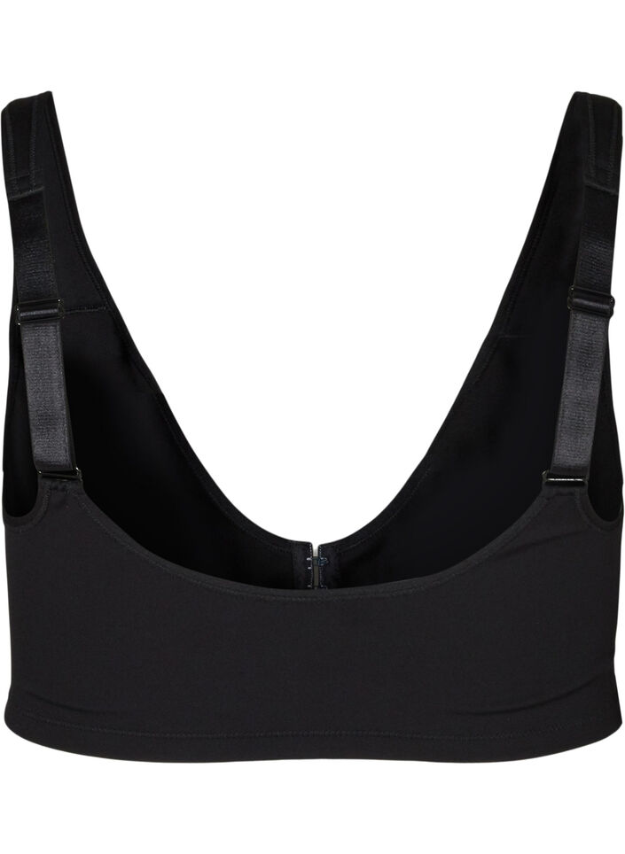 Bra with front closure, Black, Packshot image number 1