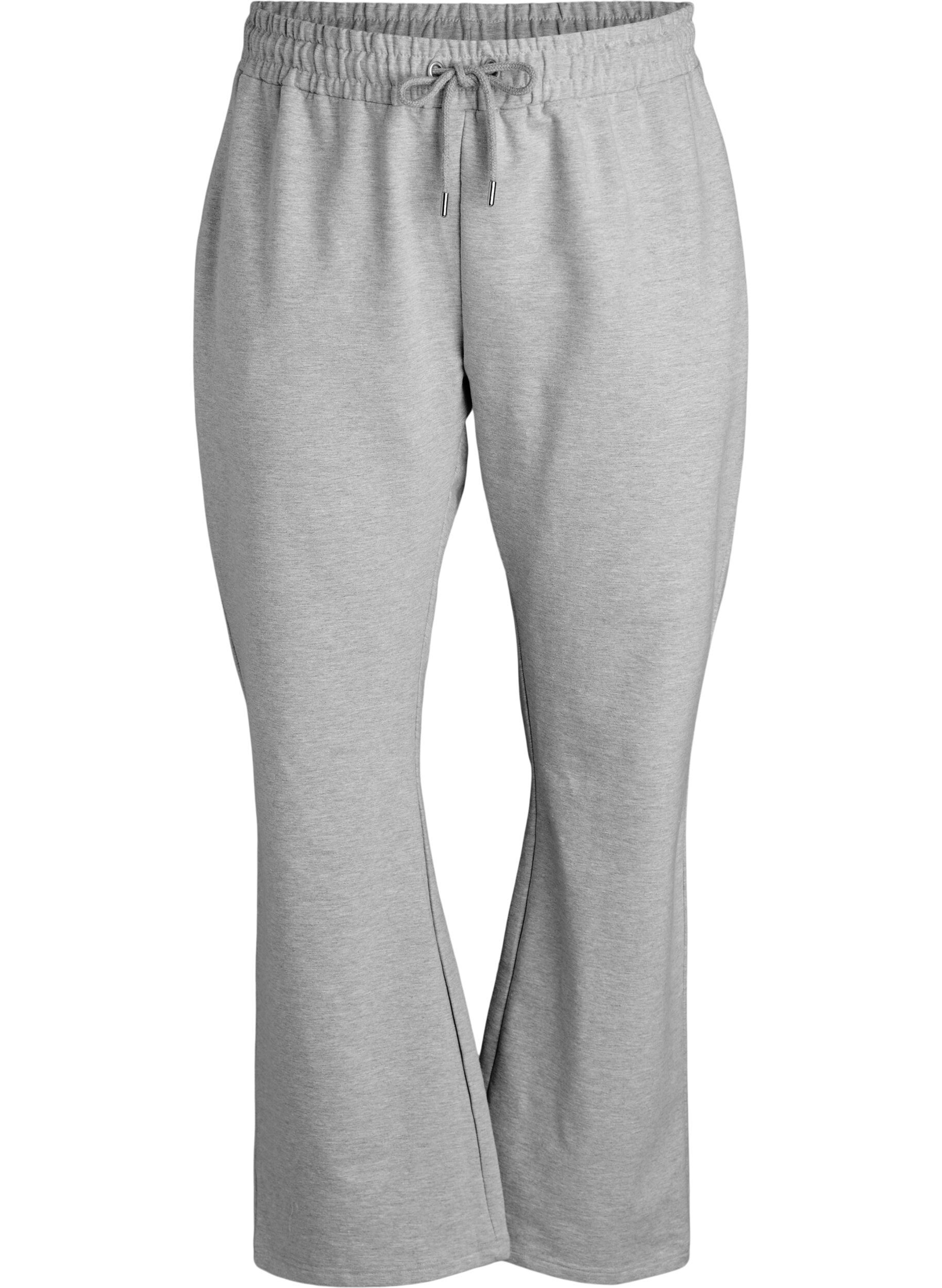Flared sweatpants with high waist