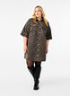 Short-sleeved denim dress with leopard print, LEO AOP, Model image number 2