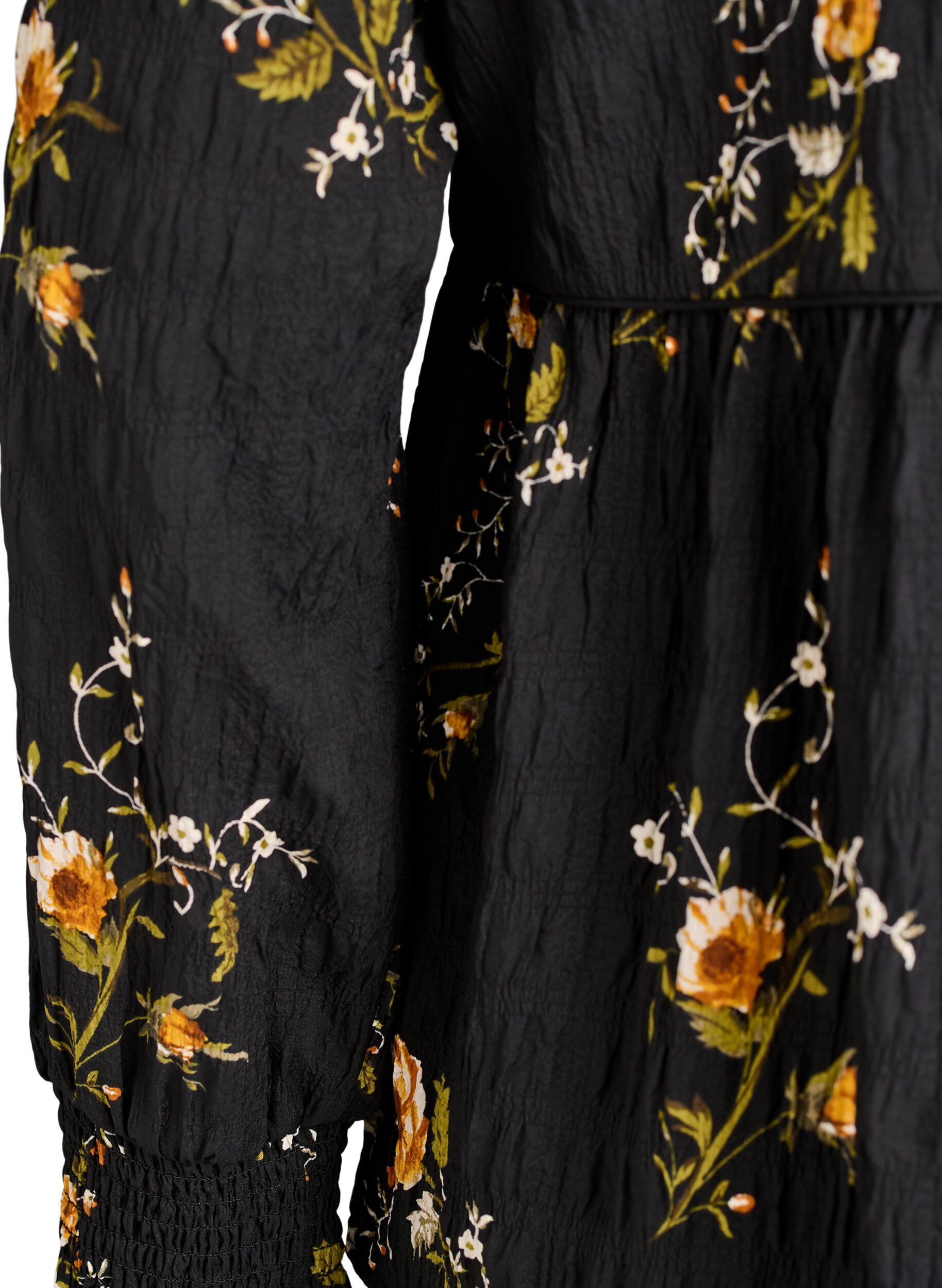ZizzifashionLong-sleeved blouse with floral print, Black, Packshot image number 3