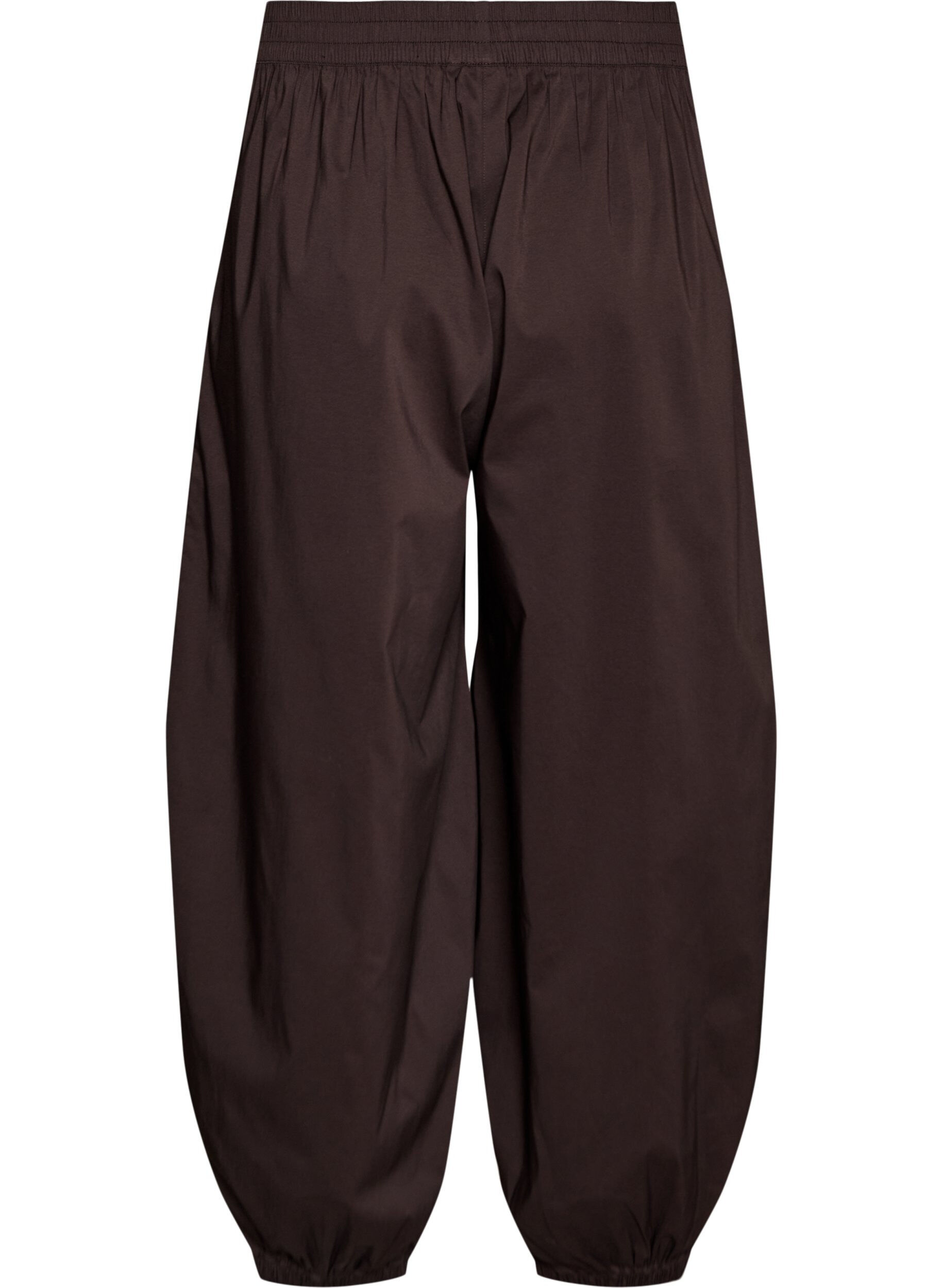 Zizzifashion Balloon trousers with pockets and an elasticated waistband, Brown, Packshot image number 1