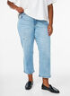 Cropped Vera jeans with distress detail, Light Blue, Model image number 2