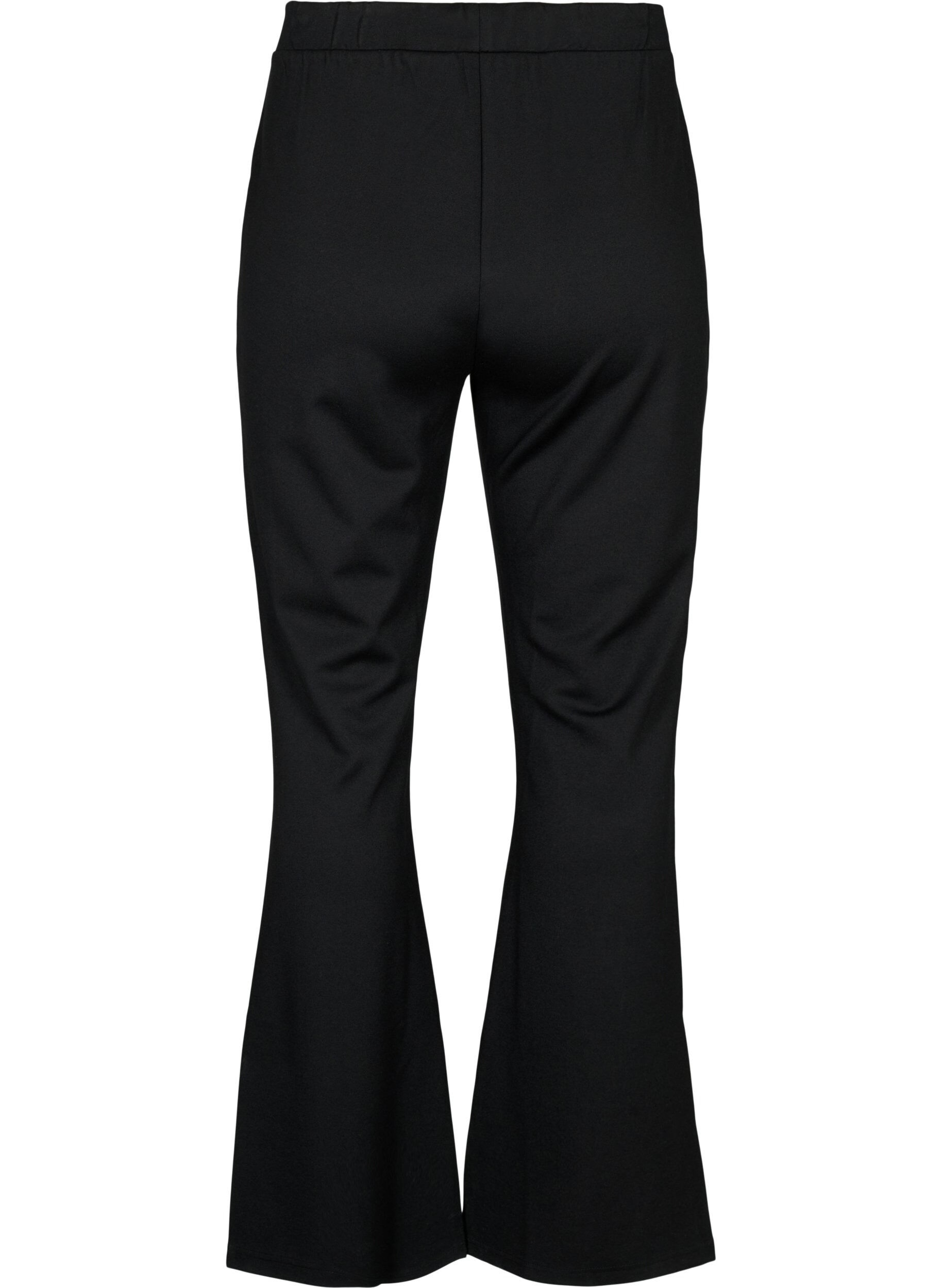 Zizzifashion Bootcut trousers in viscose mix, Black, Packshot image number 1