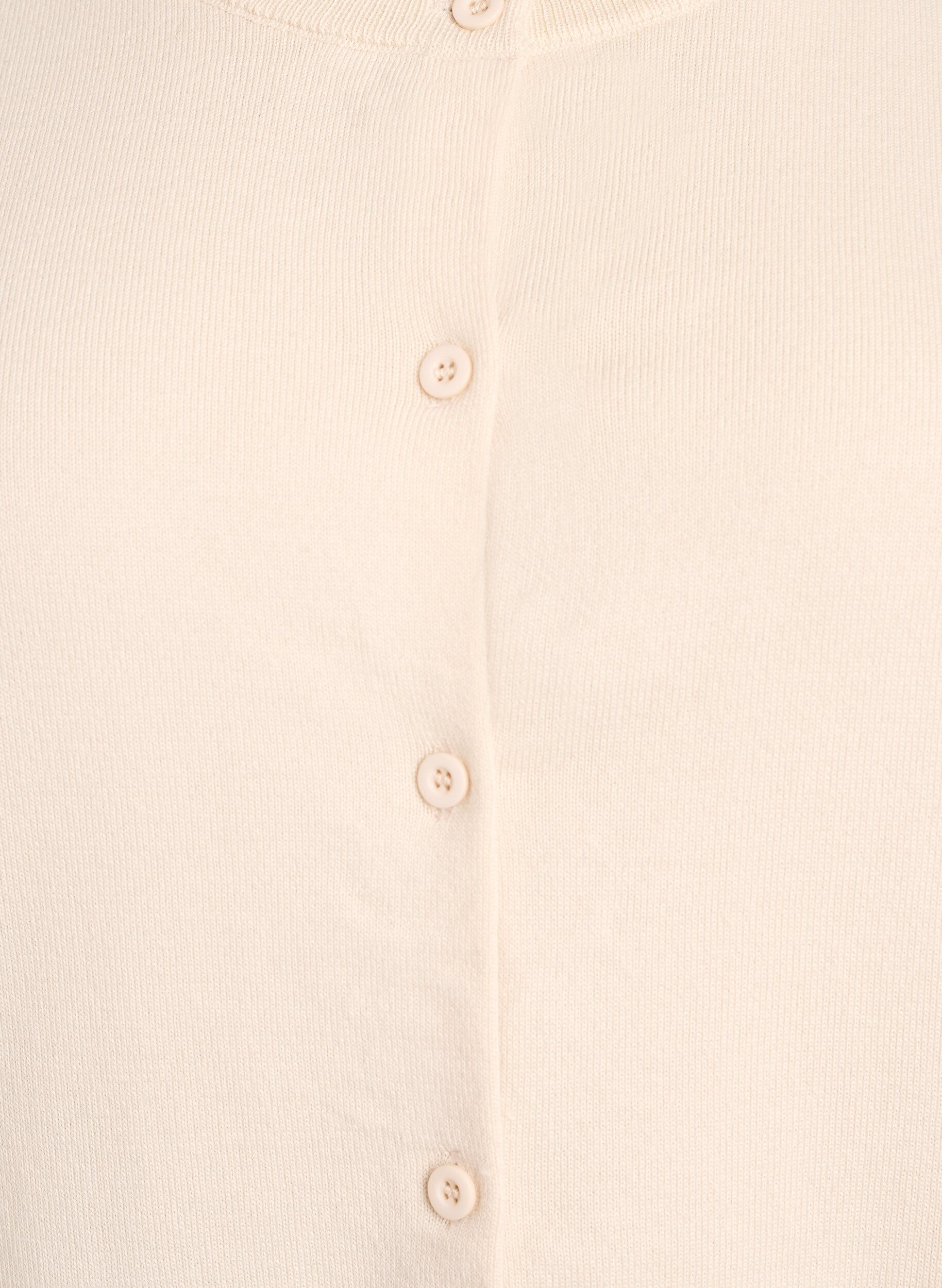 Zizzifashion Fine-knit cardigan with round neck, Beige, Packshot image number 2