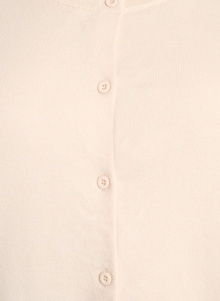 Fine-knit cardigan with round neck, Beige, Packshot image number 2