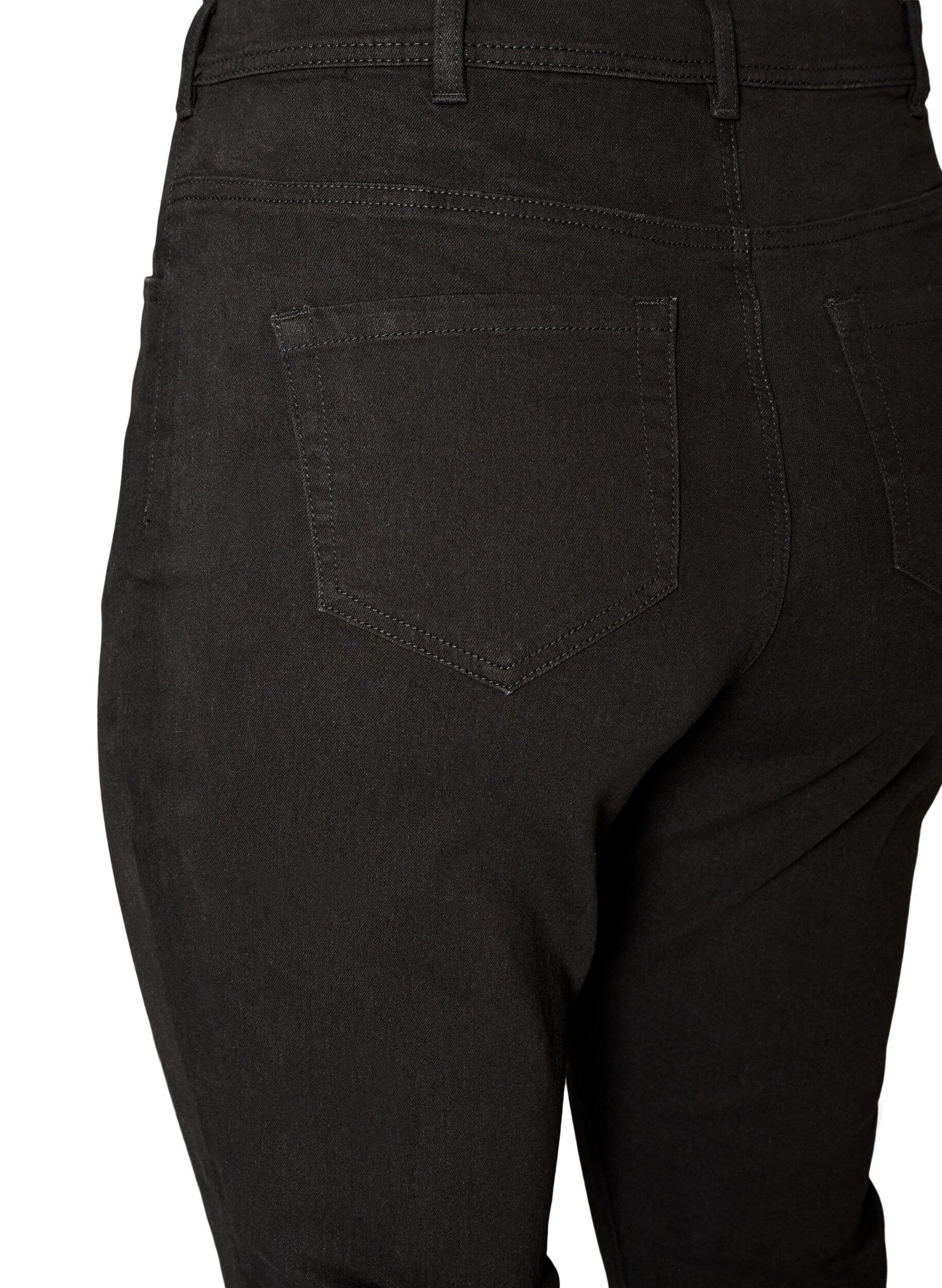 ZizzifashionHigh waisted jeans with bootcut, Black, Packshot image number 3