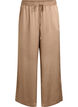 Satin-look trousers with wide, straight legs, Brown, Packshot image number 0