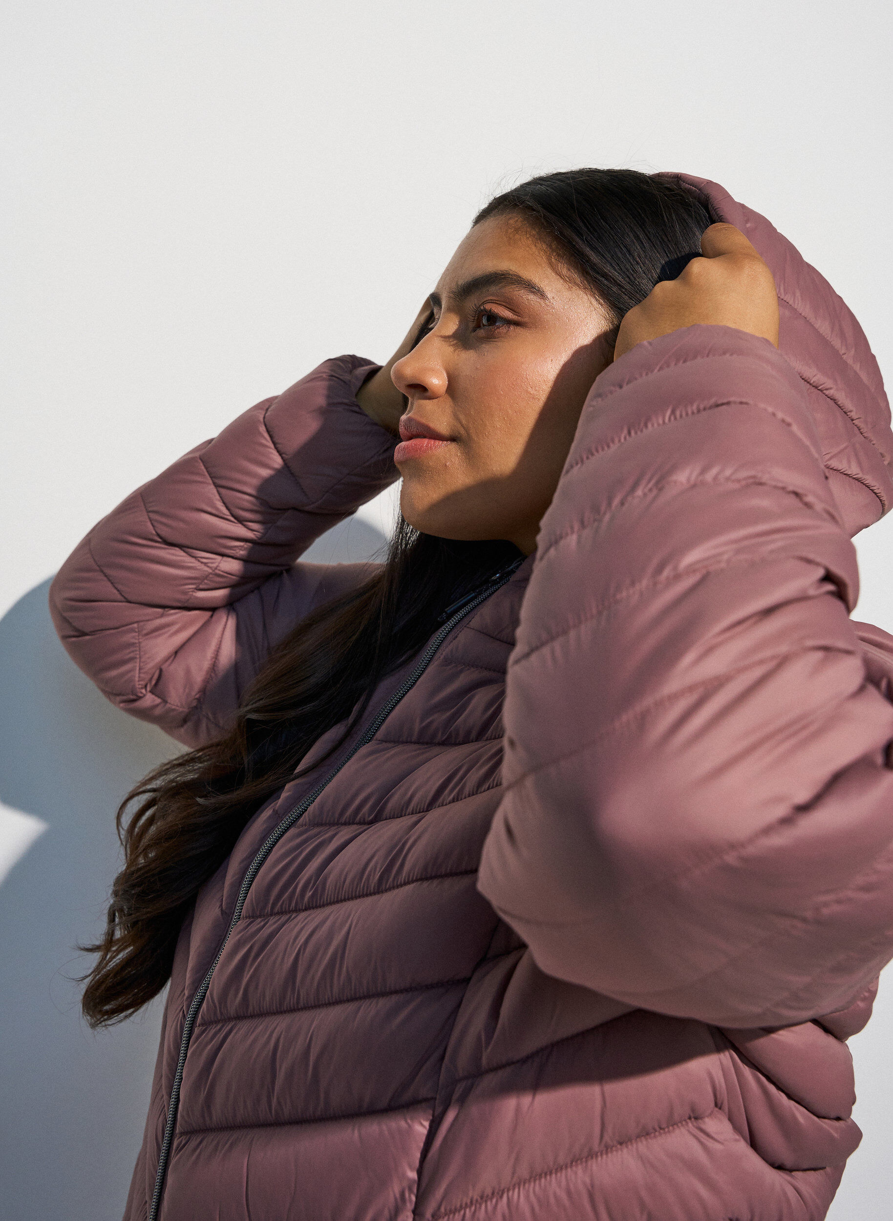 ZizzifashionLightweight hooded jacket, Rose, Model image number 3