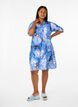 Viscose shirt dress with marble print, Palace Blue AOP, Model image number 2