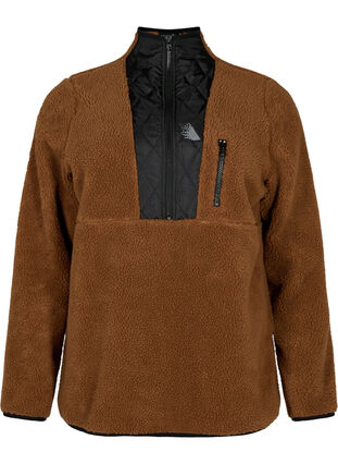 Teddy anorak with a high neck and zip, Partridge ASS, Packshot image number 0