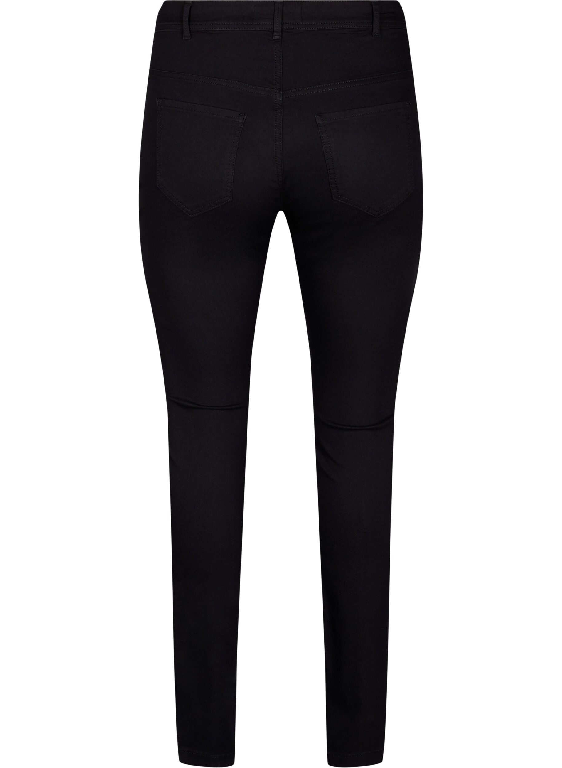 Zizzifashion Extra slim fit Amy jeans with a high waist, Black, Packshot image number 1
