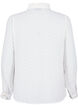 Shirt blouse with ruffles and patterned texture, Snow White, Packshot image number 1