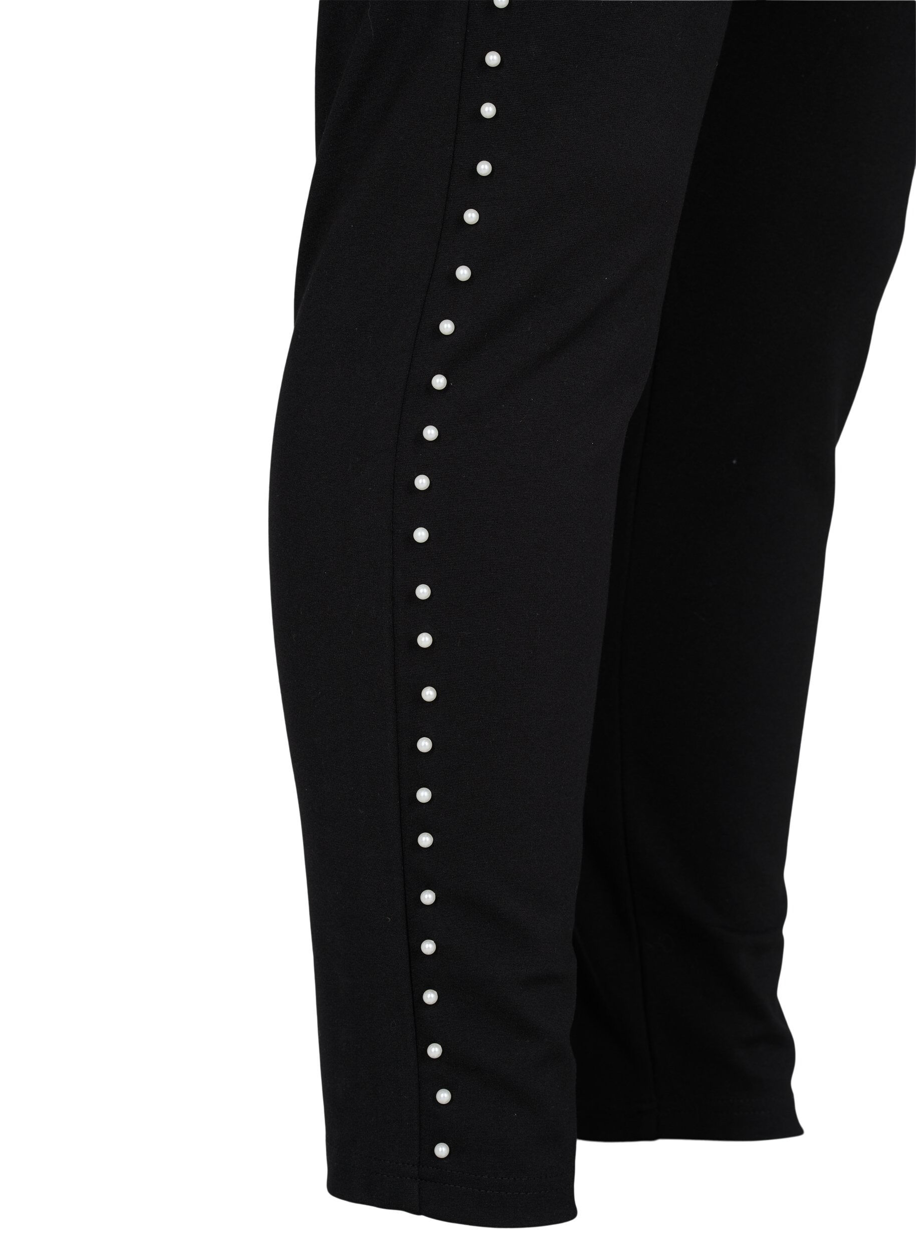 Zizzifashion Leggings with pearls, Black, Packshot image number 3