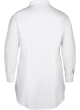 Long-sleeve cotton shirt, Bright White, Packshot image number 1
