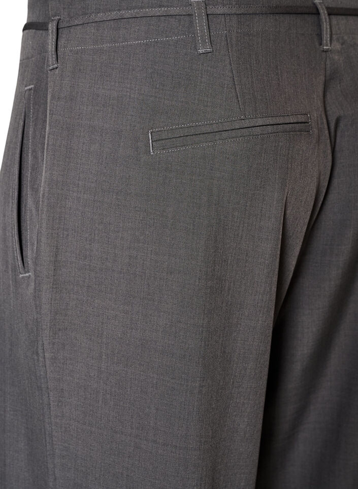 Tailored trousers with creases and a tie-belt, Dark Grey, Packshot image number 3