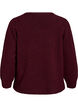 Knitted cardigan with flower detail, Dark Bordeaux, Packshot image number 1