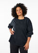 Loose sweatshirt with washed look, Grey, Model image number 0