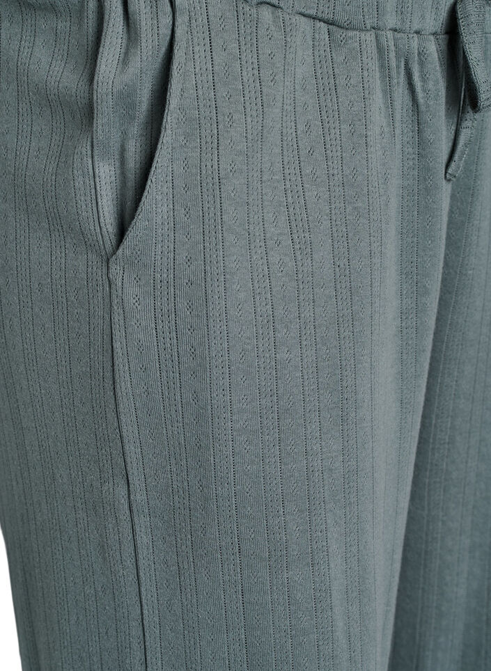 Cotton night pants, Green, Packshot image number 2