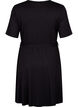 Wrap dress in viscose with short sleeves, Black, Packshot image number 1