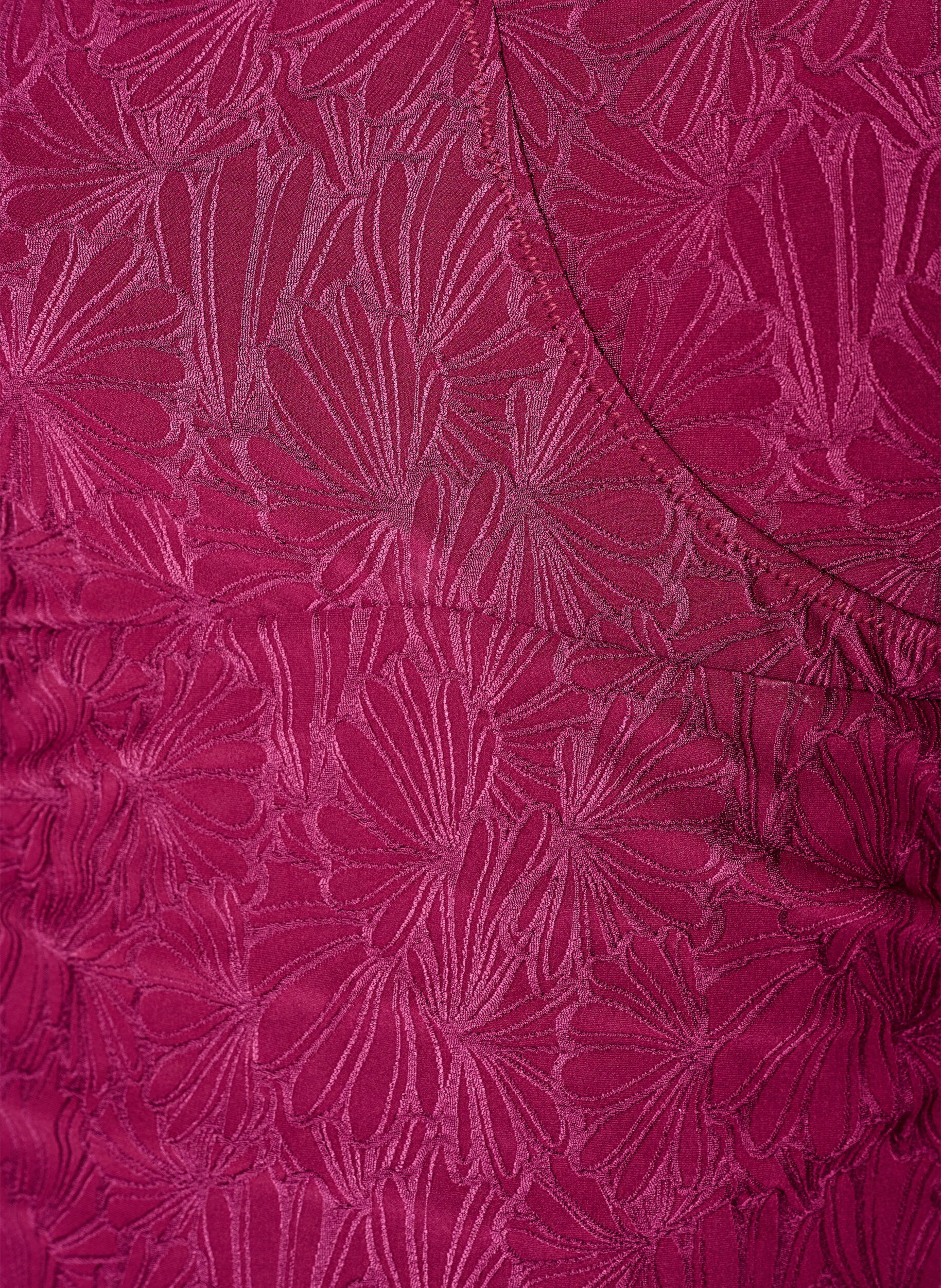 Zizzifashion Swimsuit with wrap detail and tone-on-tone floral texture, Red, Packshot image number 2