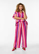 Loose viscose trousers with stripes, Pink, Model image number 0