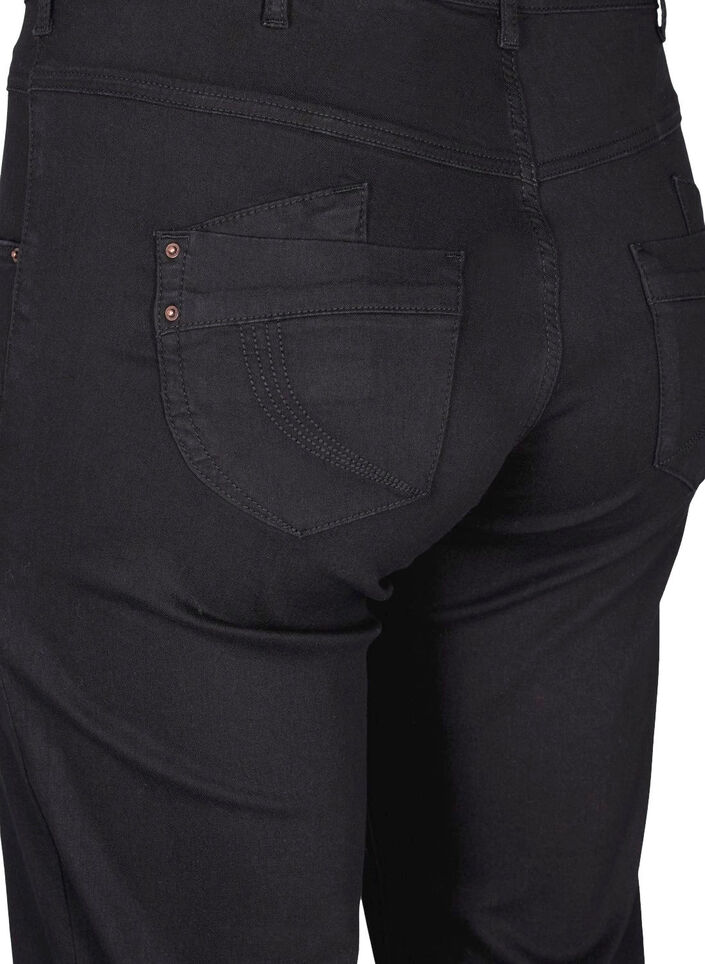 Regular fit Gemma jeans with a high waist, Black, Packshot image number 3