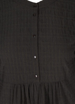 Shirt tunic with 3/4 sleeves, Black, Packshot image number 2