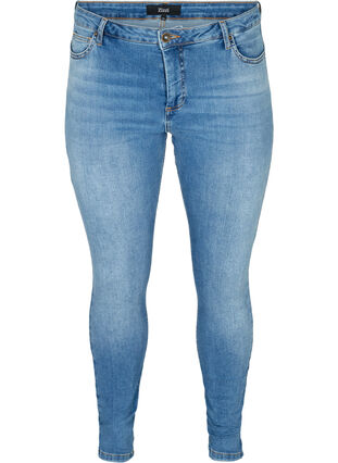 Extra slim fit Nille jeans with a high waist, Light blue denim, Packshot image number 0
