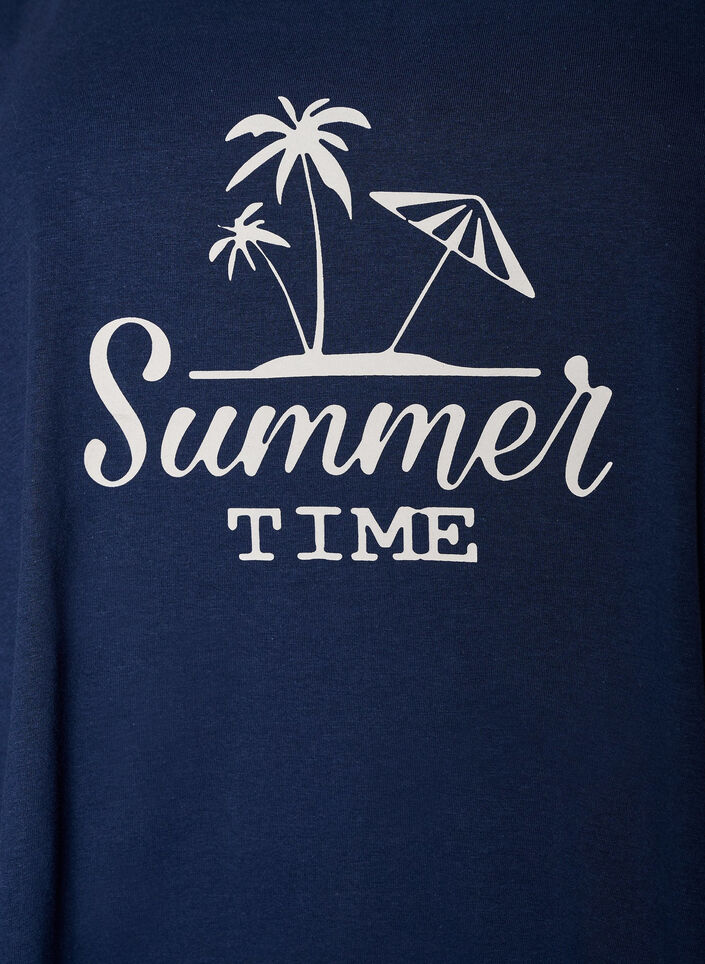 Cotton top with a-shape, Blue, Packshot image number 2