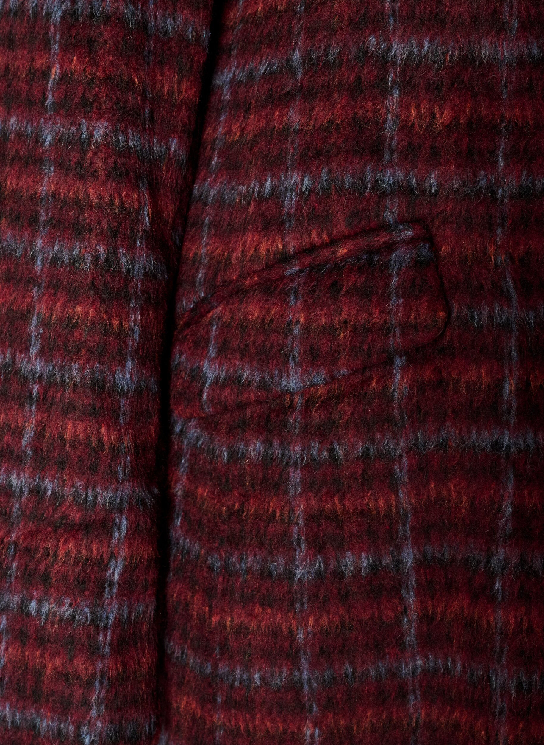 ZizzifashionChecked coat with pockets, Red, Packshot image number 3