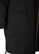 Long hooded cardigan with zipper, Black, Packshot image number 3