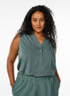 FLASH - Sleeveless viscose blouse, Green, Model image number 0