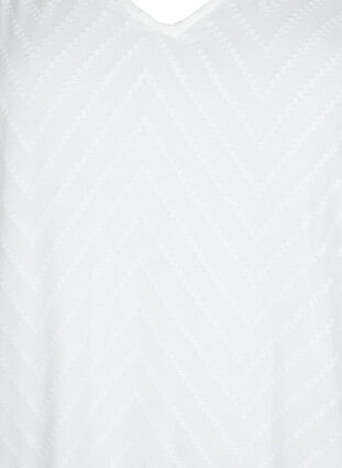 Blouse with long sleeves and frill details, Bright White, Packshot image number 2