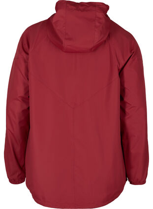 Short jacket with a zip and hood, Rio Red, Packshot image number 1