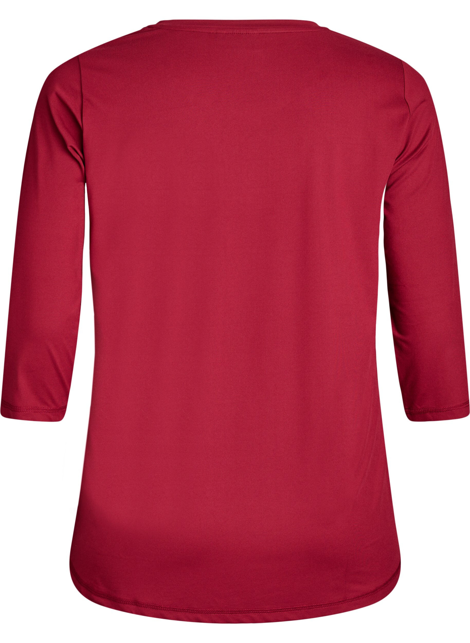 Zizzifashion Workout top with 3/4 sleeves, Red, Packshot image number 1
