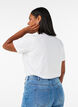 Organic cotton T-shirt with front print, White, Model image number 2