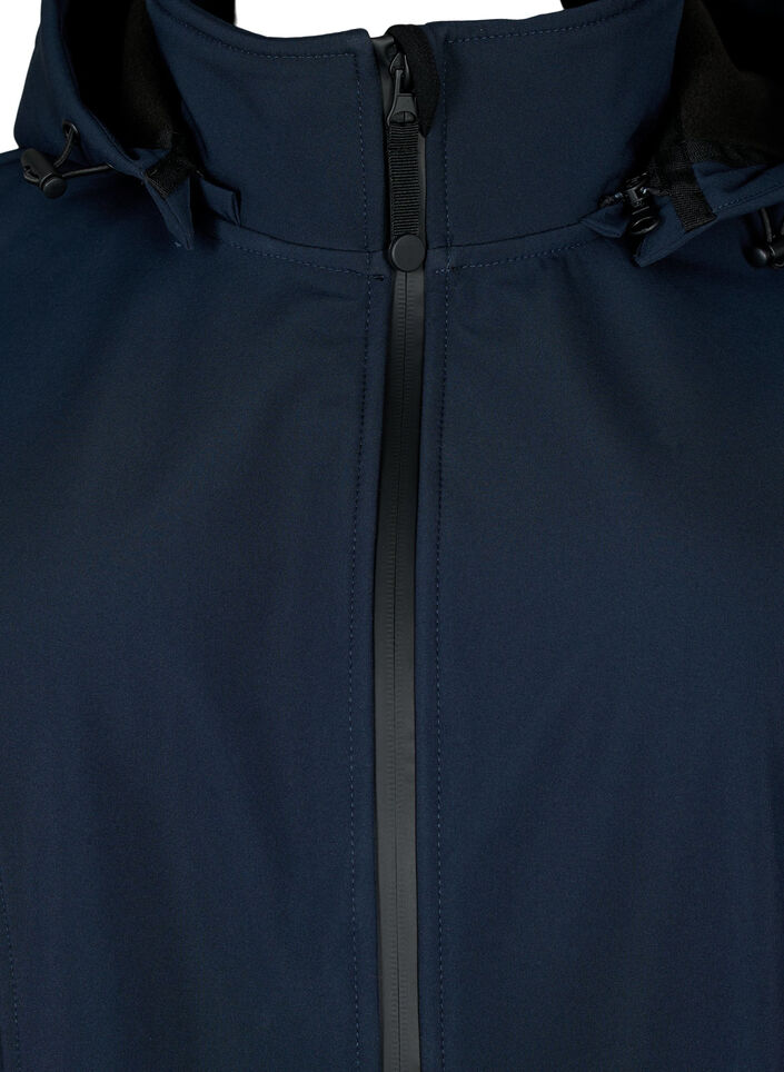 Short softshell jacket with detachable hood, Blue, Packshot image number 2
