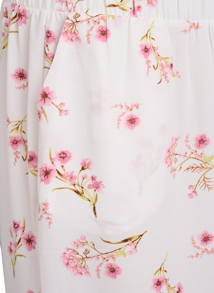 Culotte trousers with print, White, Packshot image number 2