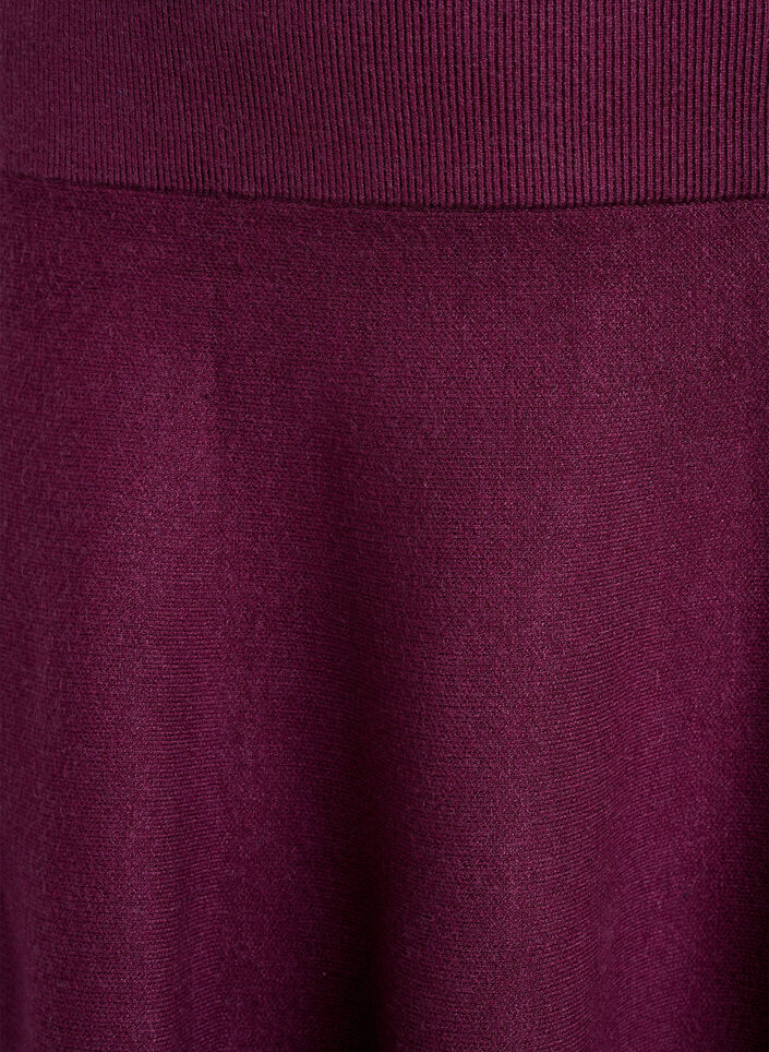 Short knitted A-line skirt, Dark Bordeaux, Packshot