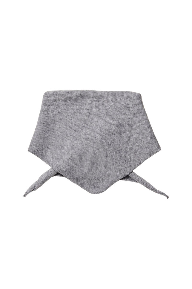 Knitted triangle scarf, Grey, Packshot image number 1