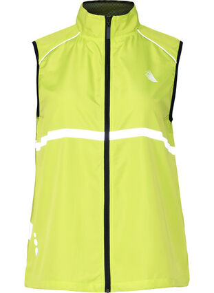 Yellow running vest with reflectors, Neon Yellow, Packshot image number 3