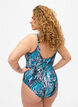 Swimsuit with print and wrap effect, Blue Shell AOP, Model image number 1