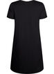 Short-sleeved nightgown in organic cotton, Black, Packshot image number 1
